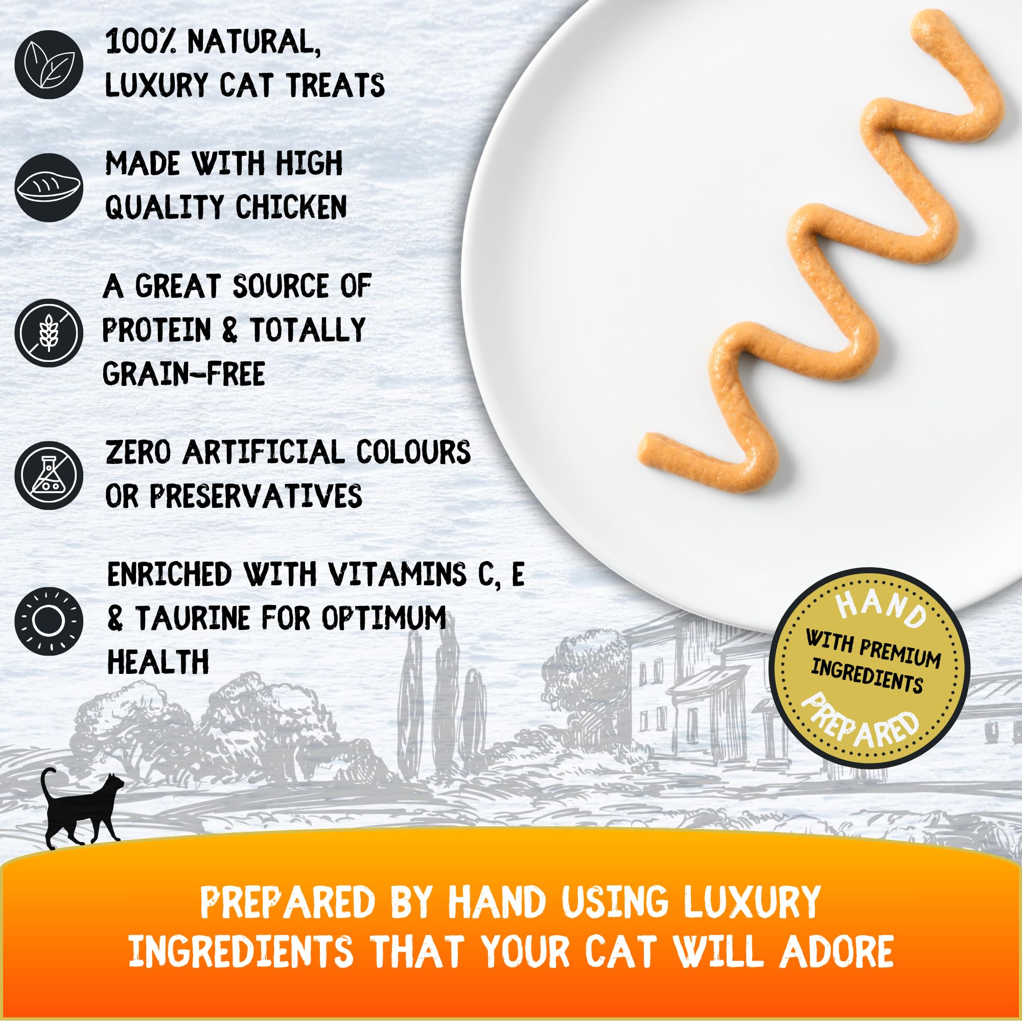 COOKHOUSE Luxury Licks Lickable Cat & Kitten Treats, Chicken, 48 x 15g Sachets, Soft & Creamy Puree, Healthy & Grain Free - Image 4