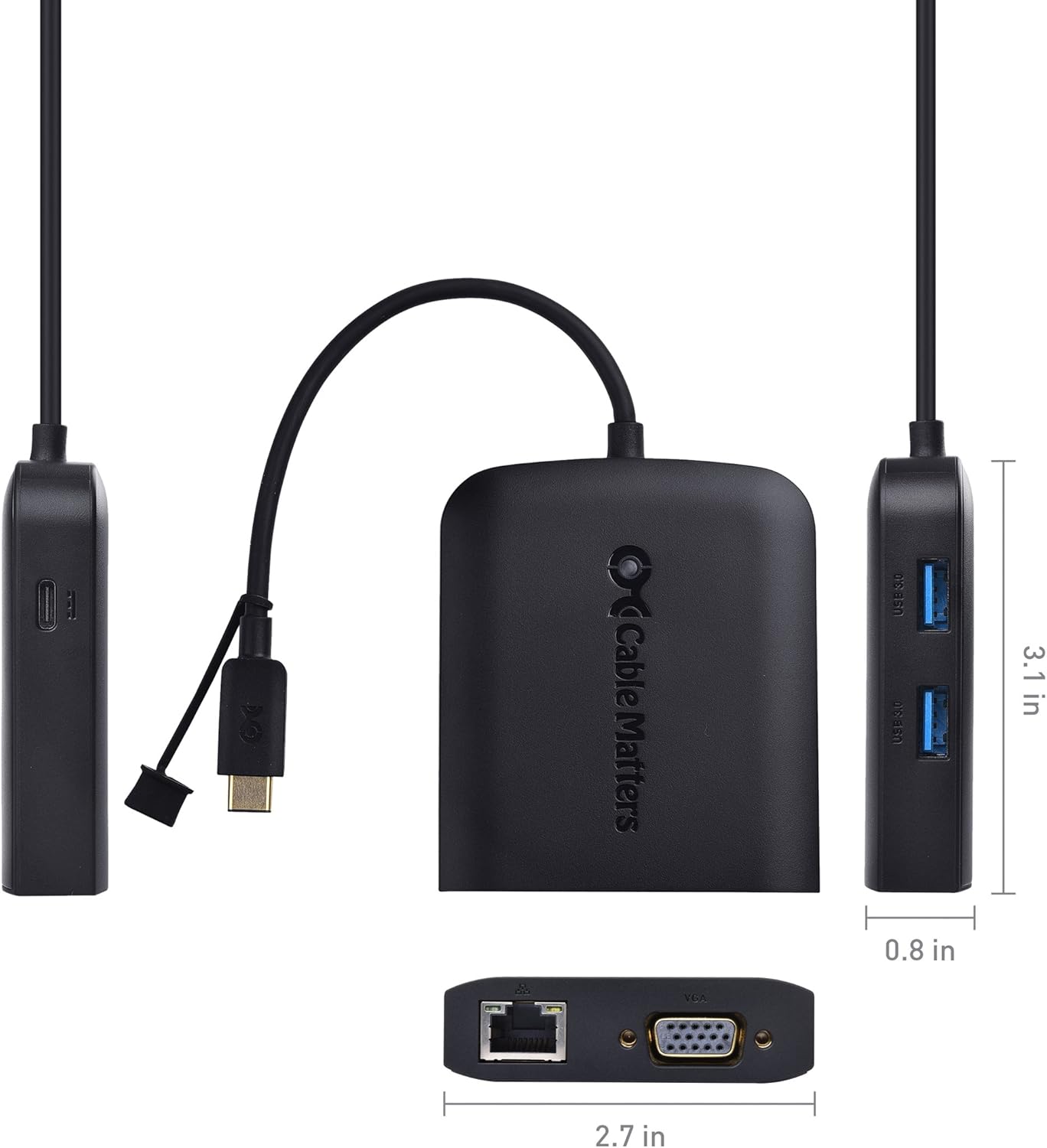 Holiday Deals π Cable Matters USB C Hub with VGA, 2X USB 3.0, Gigabit Ethernet, and 60W Charging - USB-C and Thunderbolt 4 / USB4 / Thunderbolt 3 Port Compatible with MacBook Pro, Dell XPS and More One-Day Sale: Up to 50% Off Cable Matters USB C Hub with VGA, 2X USB 3.0, Gigabit Ethernet, and 60W Charging - USB-C and Thunderbolt 4 / USB4 / Thunderbolt 3 Port Compatible with MacBook Pro, Dell XPS and More