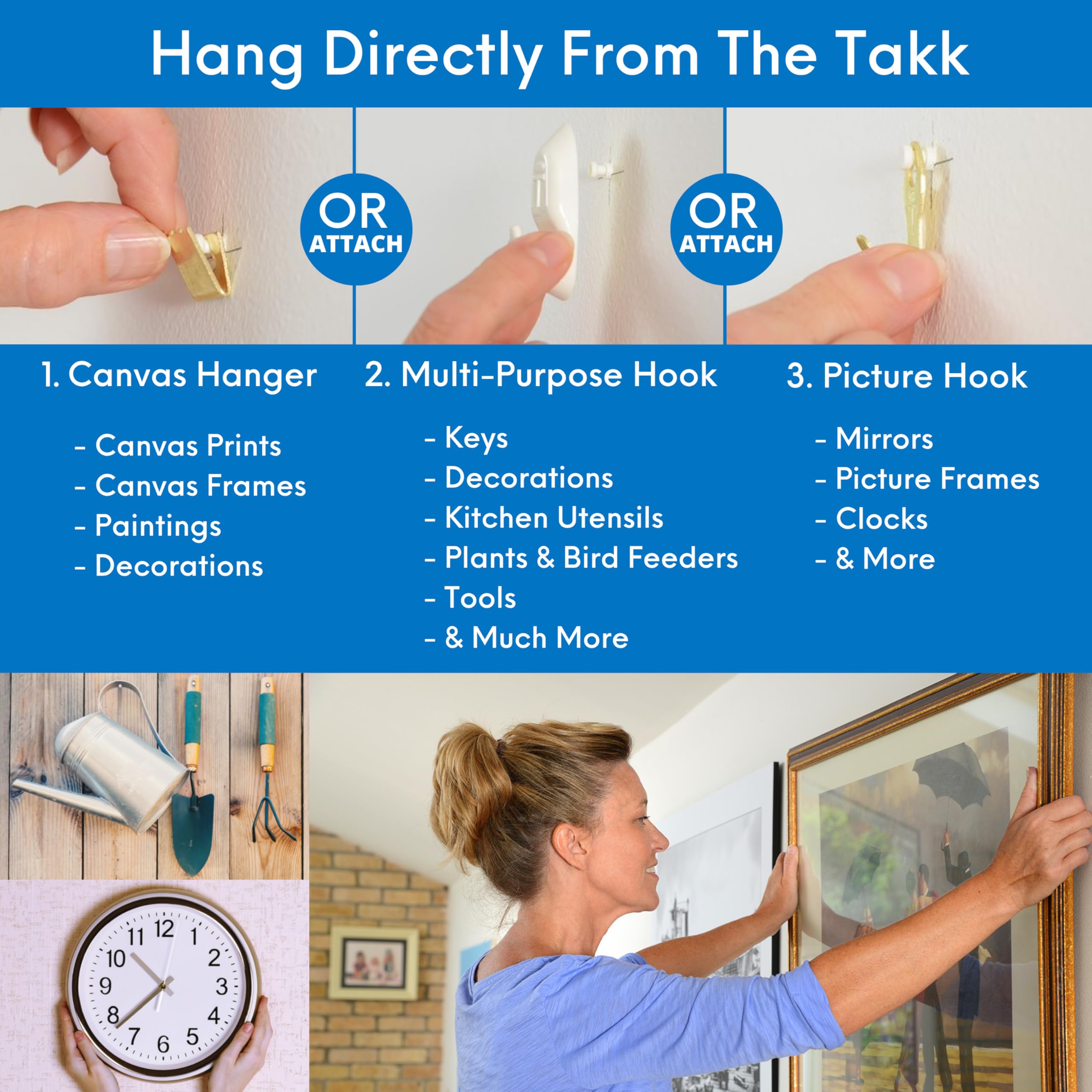 Takker® Picture Frame Hanging Tool Kit - 61 Piece, Black, Hanging Tool Kit - 61 Pieces - Image 4