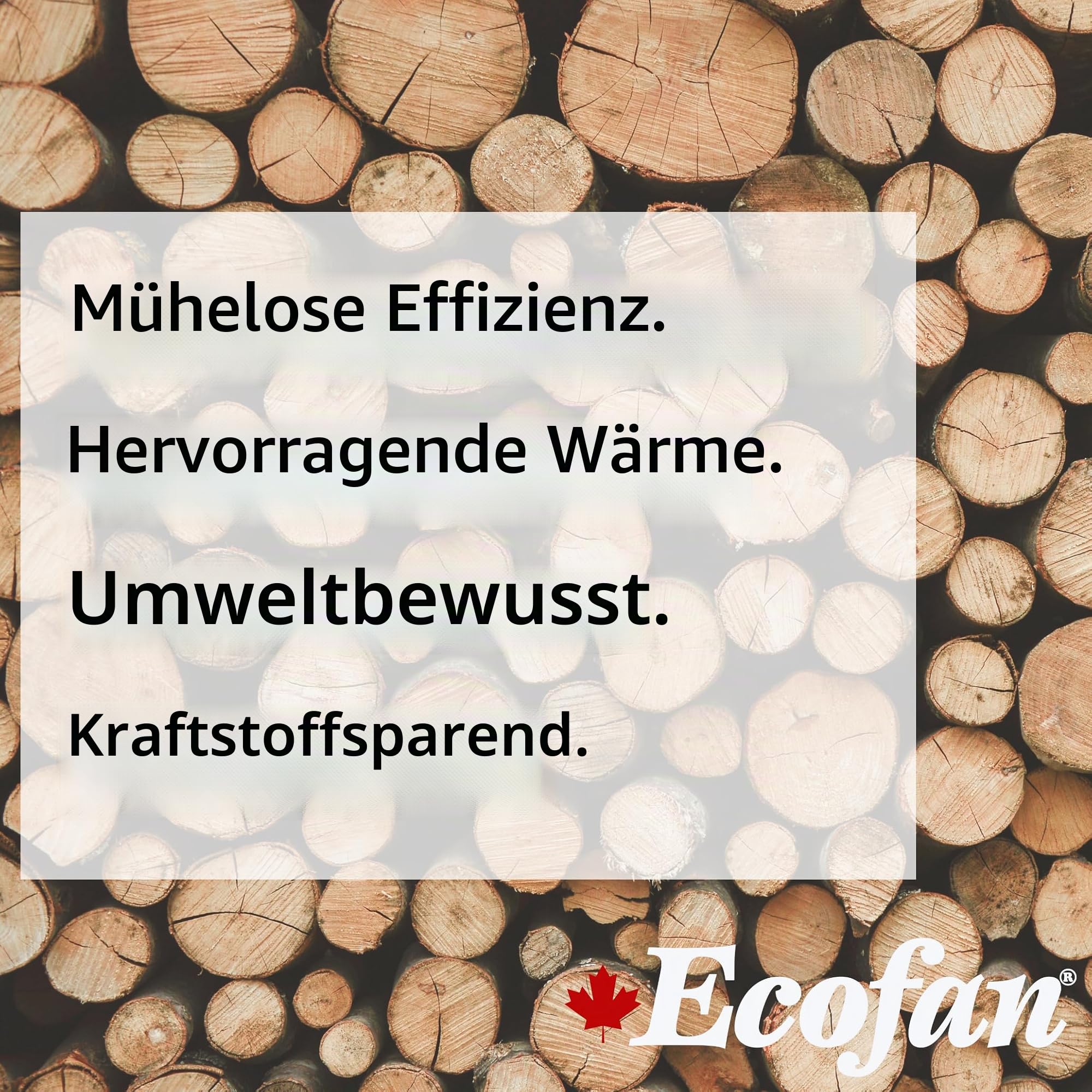 Ecofan Mini Ofenventilator – Kompaktes Klassik-Design – 85 CFM – Ideal für Holzöfen – Wärmebetriebener Ventilator zur Effizienten Luftzirkulation & Brennstoffeinsparung, Black