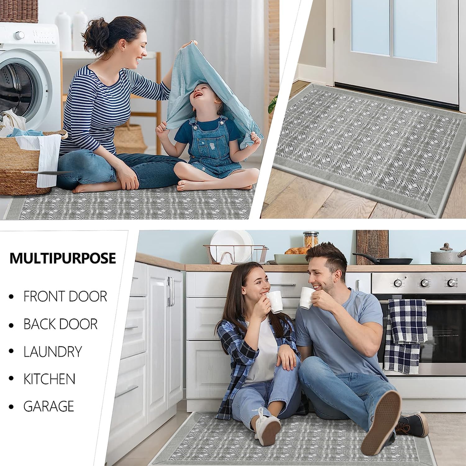 GOYLSER Lndoor Door Mat Rug Non Slip, Washable Entry Mat Indoor Entry Way Rug, Personalized Door Mat Indoor Door Mat, Outdoor Door Rug Patio Door Rug Inside Outside Mat for Door, Bobo Door Mat