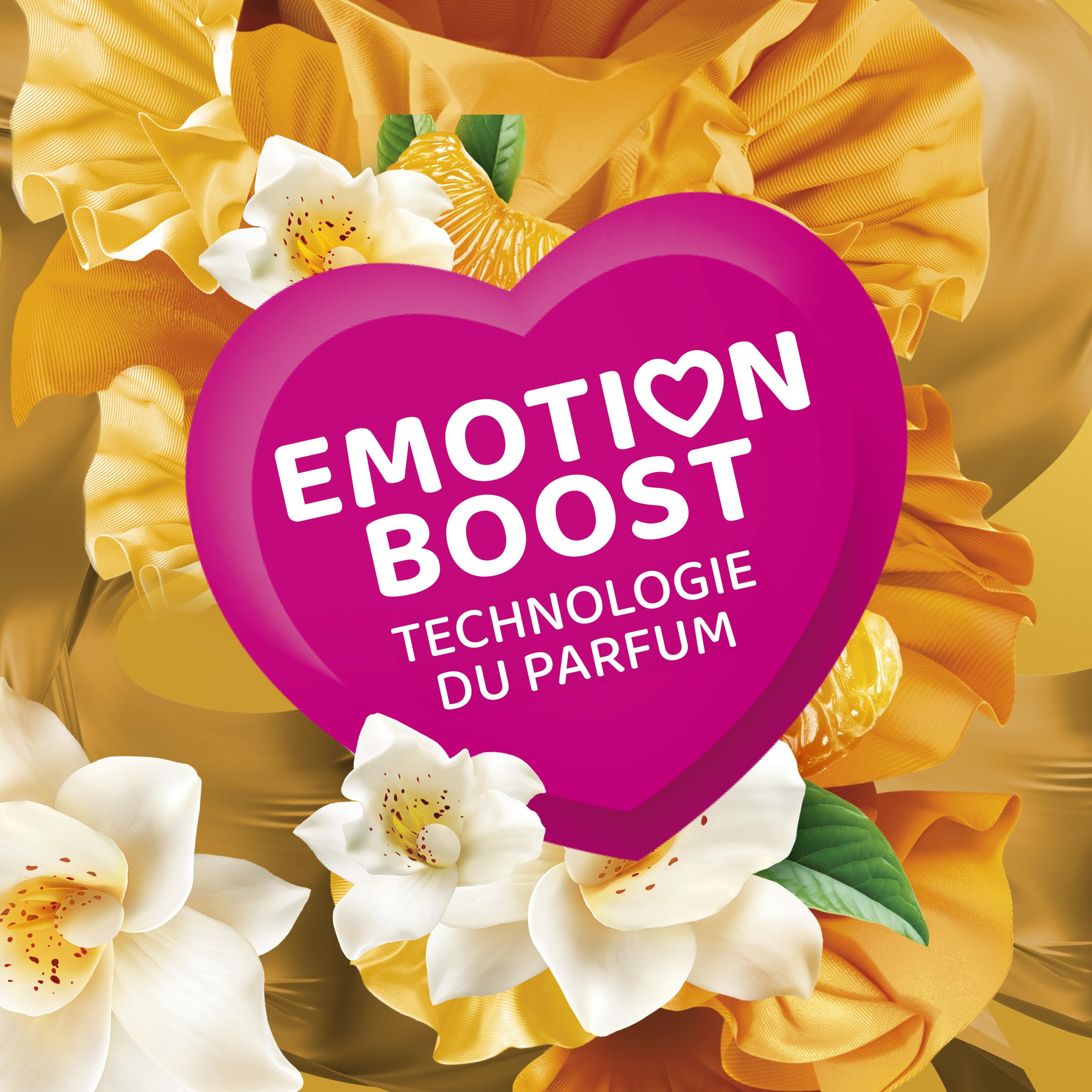 SOUPLINE - Adoucissant Concentré Ultra Emotion - Vanille & Mandarine - Lot de 6 x 1,8L