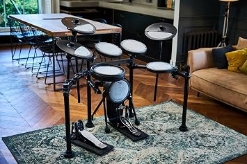 Roland VQD106PADS V-Drums | مجموعة وسادات طبول إلكترونية ذات تصميم هادئ مكونة من 5 قطع | مثالية للتمرين المنزلي | وسادات منخفضة الضوضاء بنسبة تصل إلى 75% | متوافقة مع وحدات الصوت TD-07 وTD-27 وTD-50X وV71