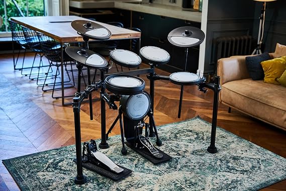 Roland VQD106PADS V-Drums | مجموعة وسادات طبول إلكترونية ذات تصميم هادئ مكونة من 5 قطع | مثالية للتمرين المنزلي | وسادات منخفضة الضوضاء بنسبة تصل إلى 75% | متوافقة مع وحدات الصوت TD-07 وTD-27 وTD-50X وV71
