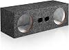 Suacopzar Dual 6.5 Inch Car Audio Subwoofer Enclosure Box, Dual Sealed Carpet Covered Car Audio Vehicle Subwoofer Enclosure with 2 Slot Port Vent, Woofer Box for Improves Audio Quality