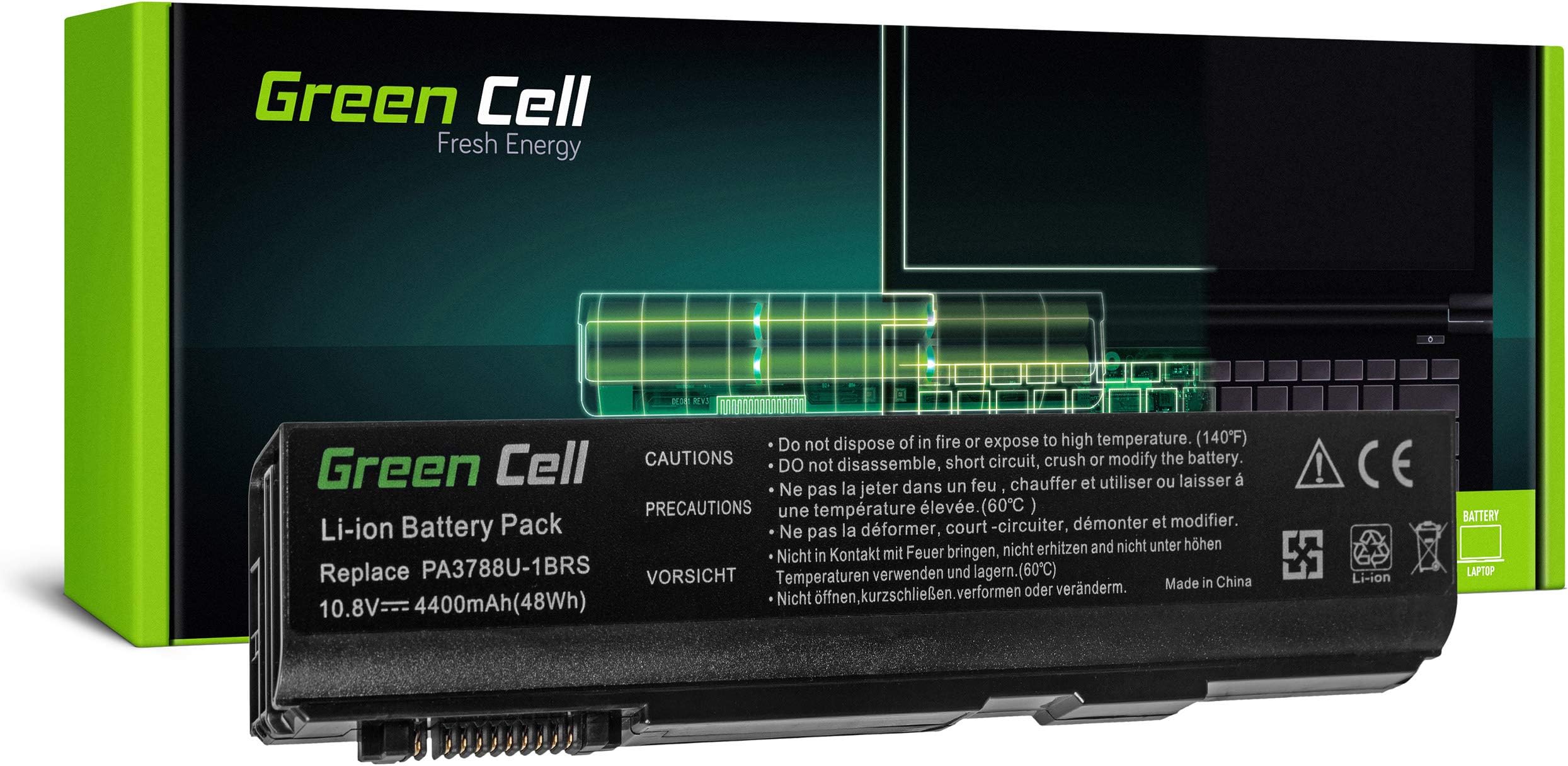 Green Cell Laptop Akku Für Toshiba Satellite Pro - 2200mAh 14.8V Ersatzakku