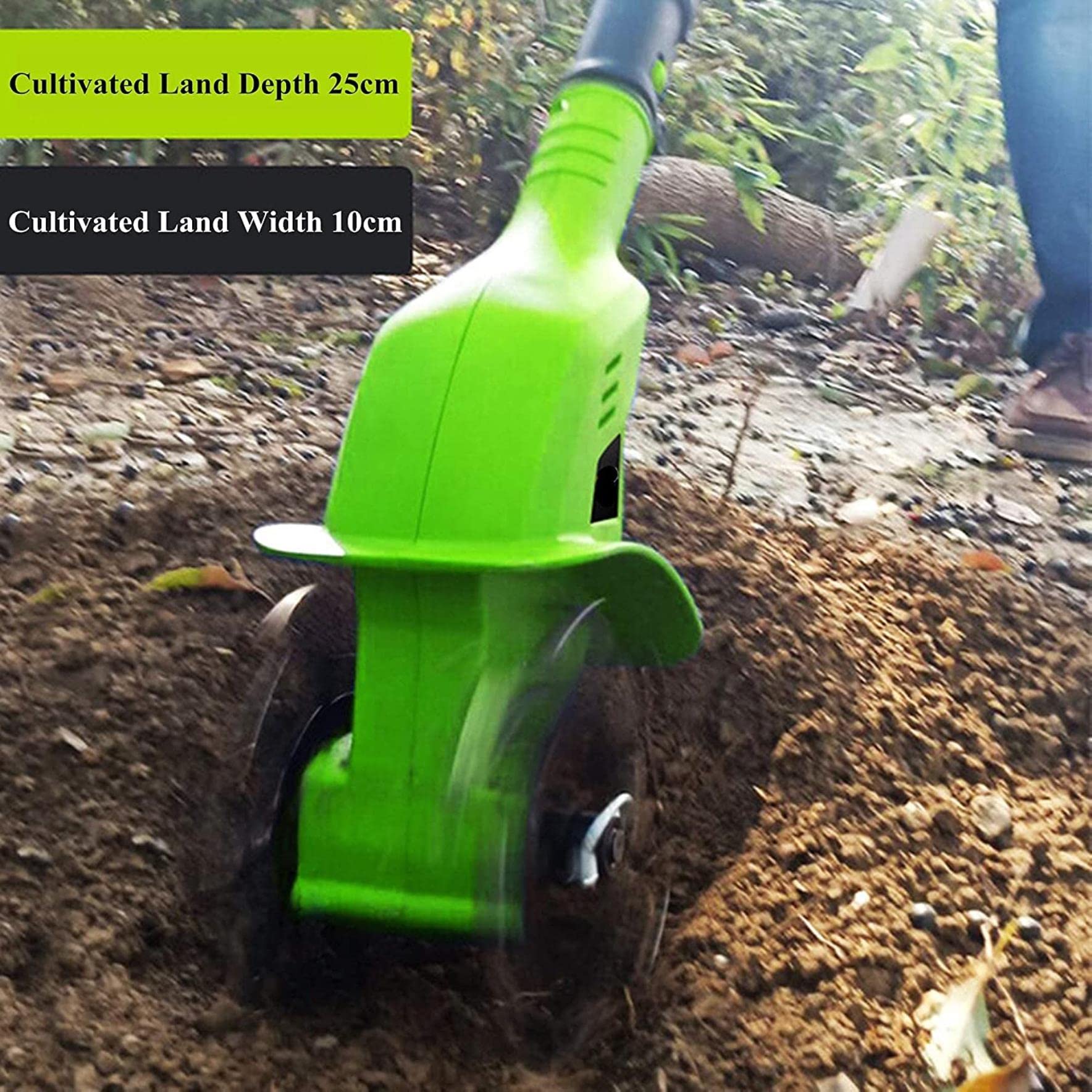 Amplificateur de Barre électrique sans Fil, motoculteur/cultivateur électrique sans Fil, Profondeur de Labour de 25 cm, poignée réglable, scarificateur portatif