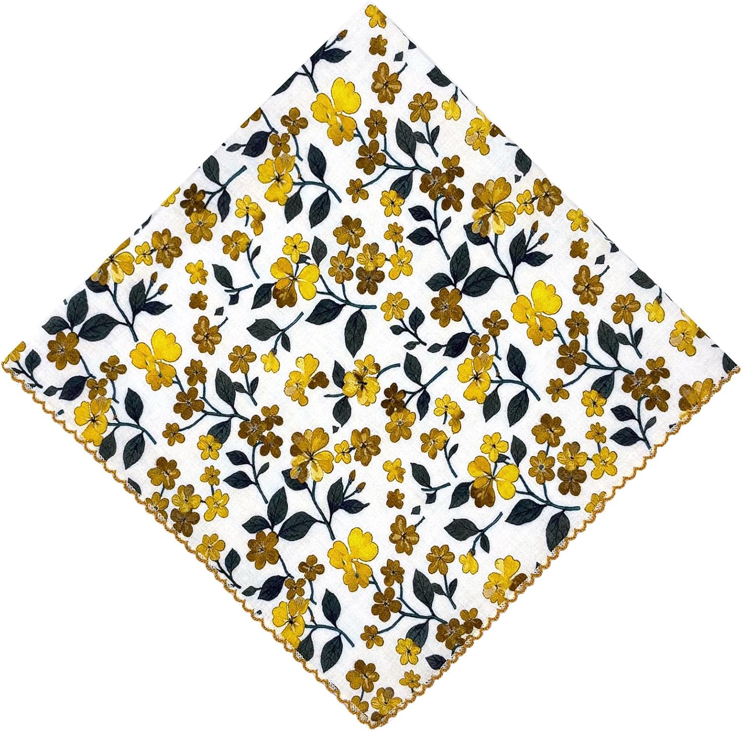 3 Pack 100% Cotton Bandanas for Women 21x21 inches - Assorted Floral Printed Head Scarves, Kerchiefs Set