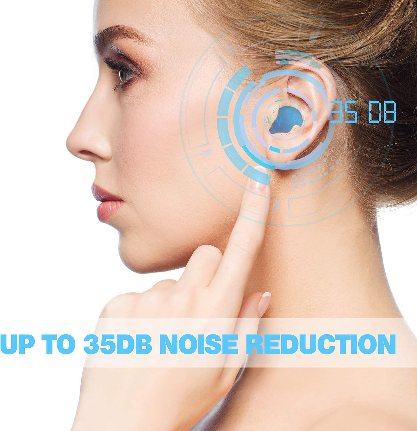 6 Pairs Ear Plugs for Sleeping, Reusable Silicone Moldable Noise Cancelling Sound Blocking Reduction Earplugs for Swimming, Snoring, Concerts, Airplanes, Travel, Work, Loud Noise, 35dB Highest NRR