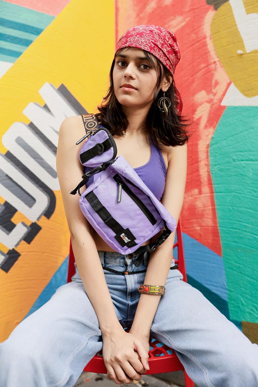 MONKEY TROOPERS Radiant Waist Bags for Men Women- Premium Stitching, Branded Zippers, Water Resistant Pocket, Fanny Pack for Hiking Travel, Lightweight & Tough, Quick-Access Pocket (Lavender)