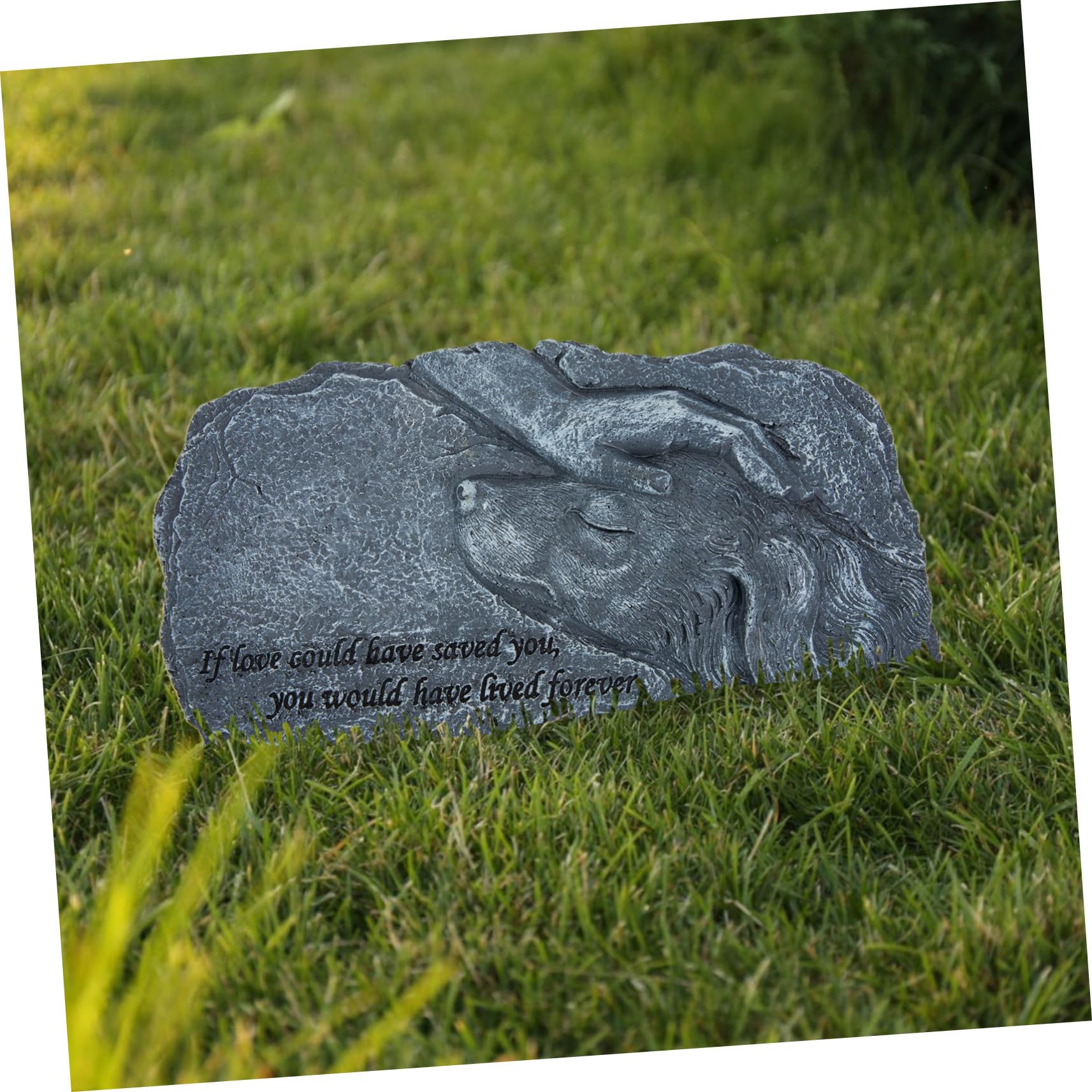 BESTonZON Statua Commemorativa per Pet in Resina per Tomba e Giardino