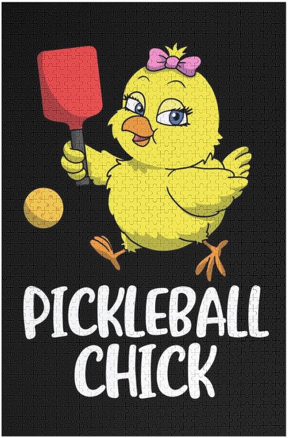 Pickleball Chick Jigsaw Puzzles for Adults, 1000 PCS Large