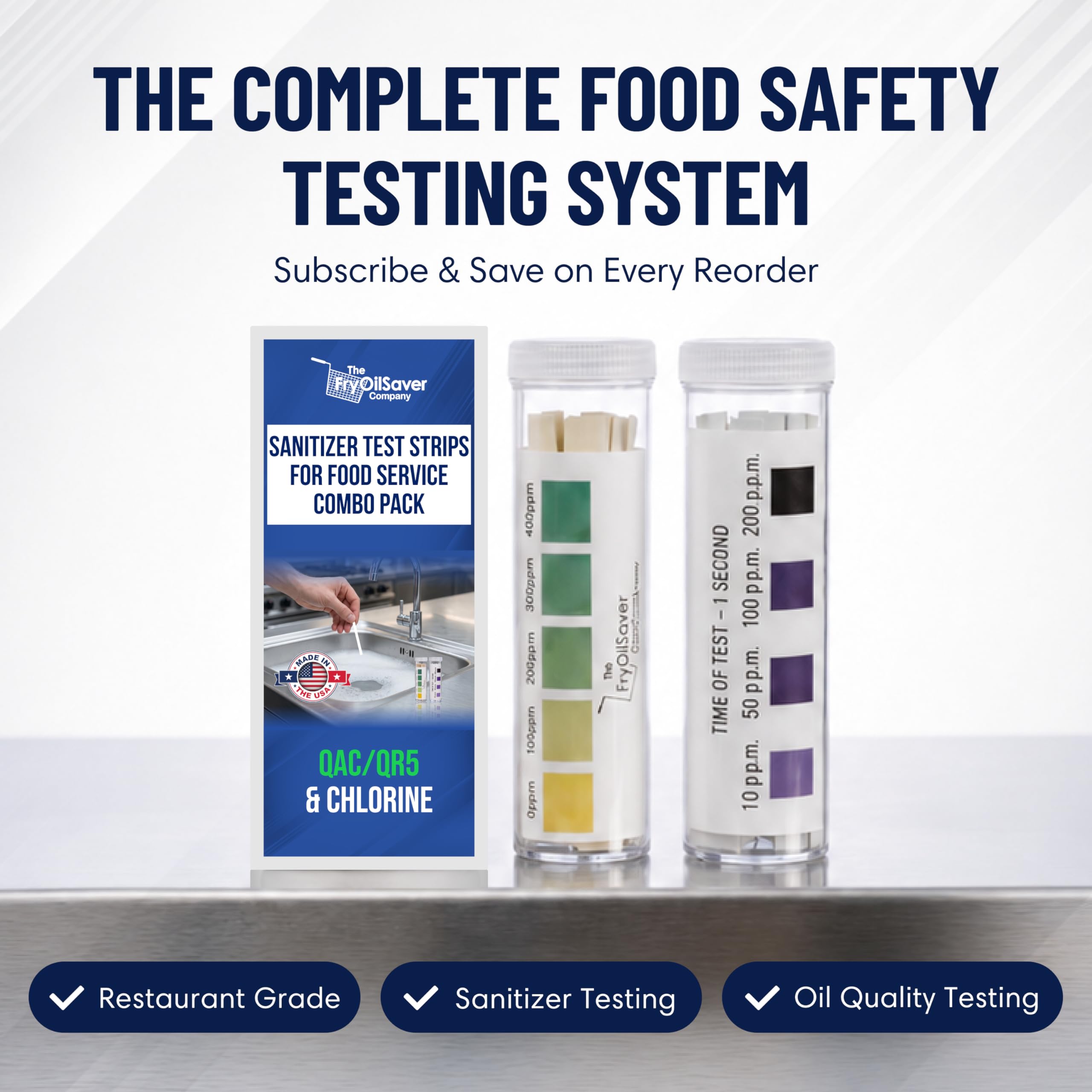 FryOilSaver Sanitizer Test Kit Combo, 100x QR5 & 100x Chlorine Test Strips — Amazon image 9