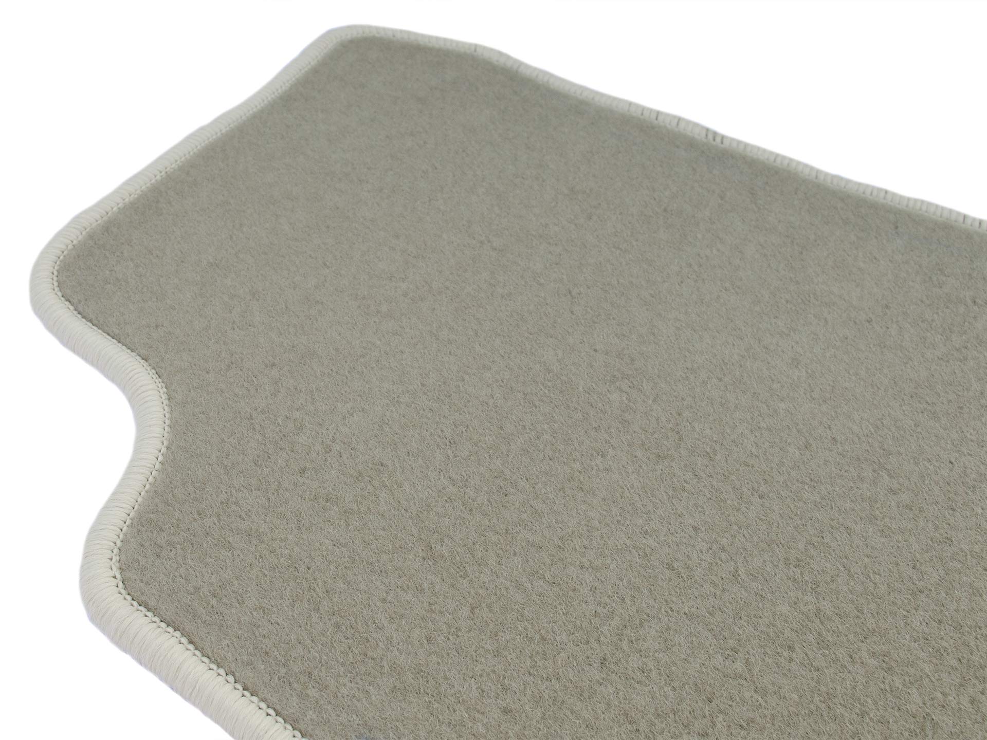 Motohobby - Juego de 4 Alfombrillas de Terciopelo para Alfa Romeo 159 (2005-2012), Color Beige Oscuro