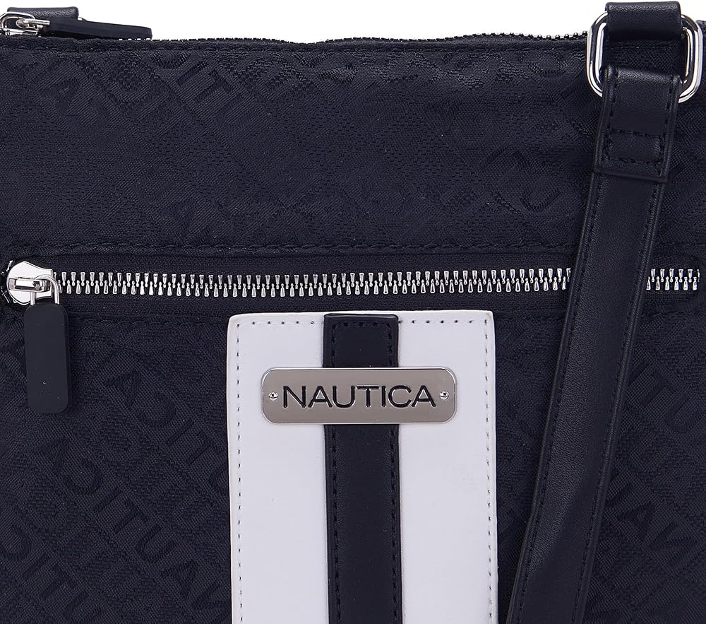 Nautica Lakeside Signature Jaquard North South Crossbody Bag