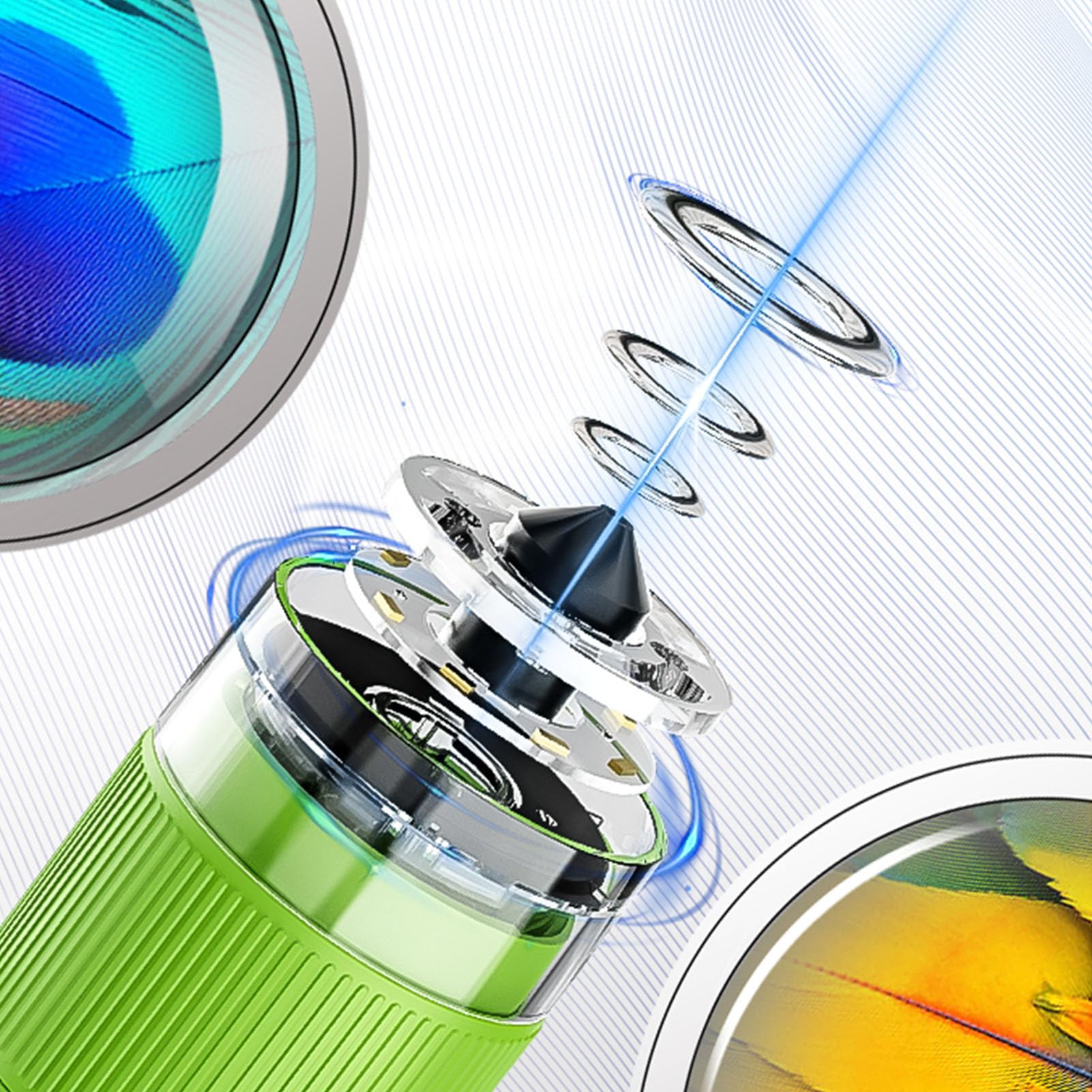 Sxhlseller Microscope Portatif avec écran de 2 Pouces, Loupe Numérique