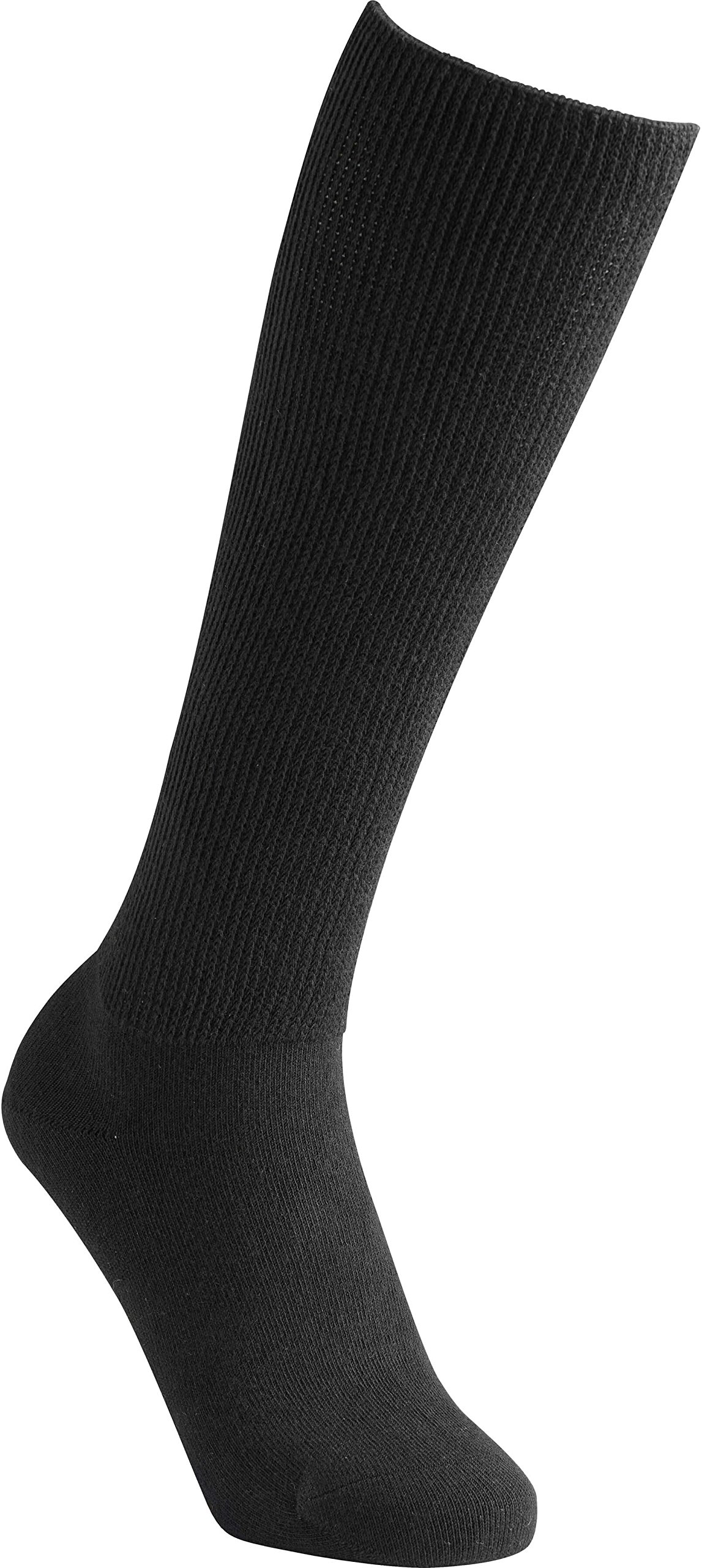 Cosyfeet Unisex Black Fuller Fitting Knee High Socks - S