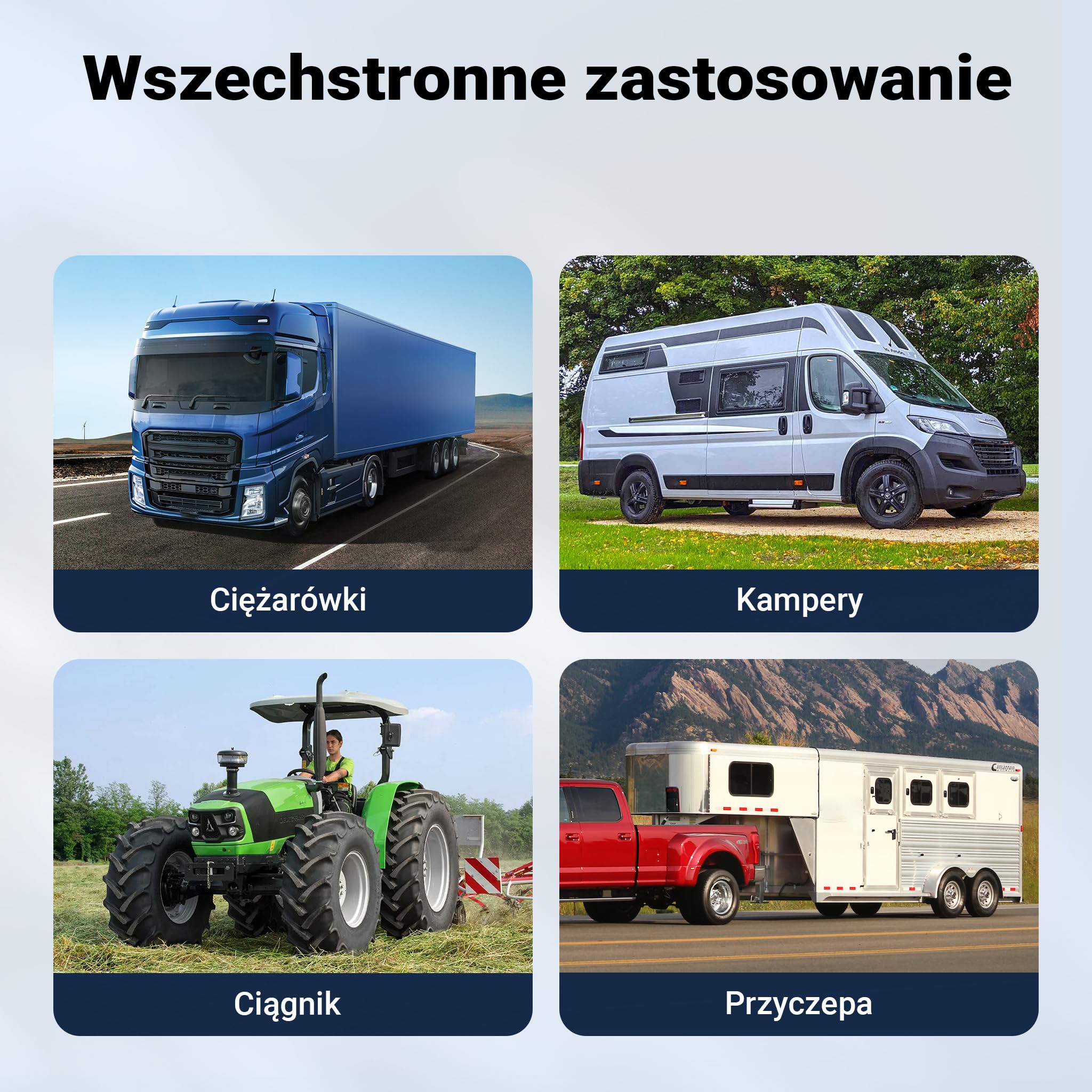 Wiltec Zestaw świateł do przyczepy z 7-pinową wtyczką światła reflektory i kabel do przyczep