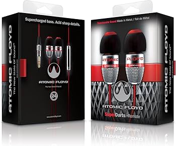 Atomic Floyd SuperDarts + Remote In Ear Stereo Headphones