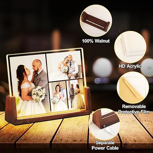 Miniatura 4 de Regalos personalizados para el día de San Valentín para parejas, para él, su marido, esposa, marco de fotos personalizado, placa acrílica con foto,