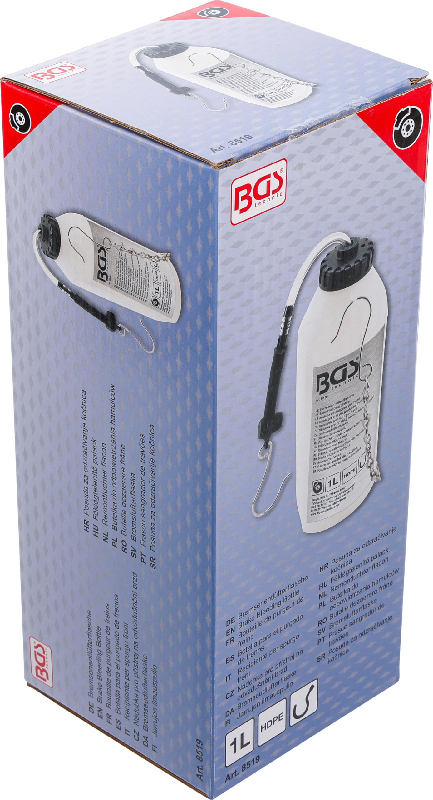 BGS 8519 | Butelka do odpowietrzania hamulców | 1 l