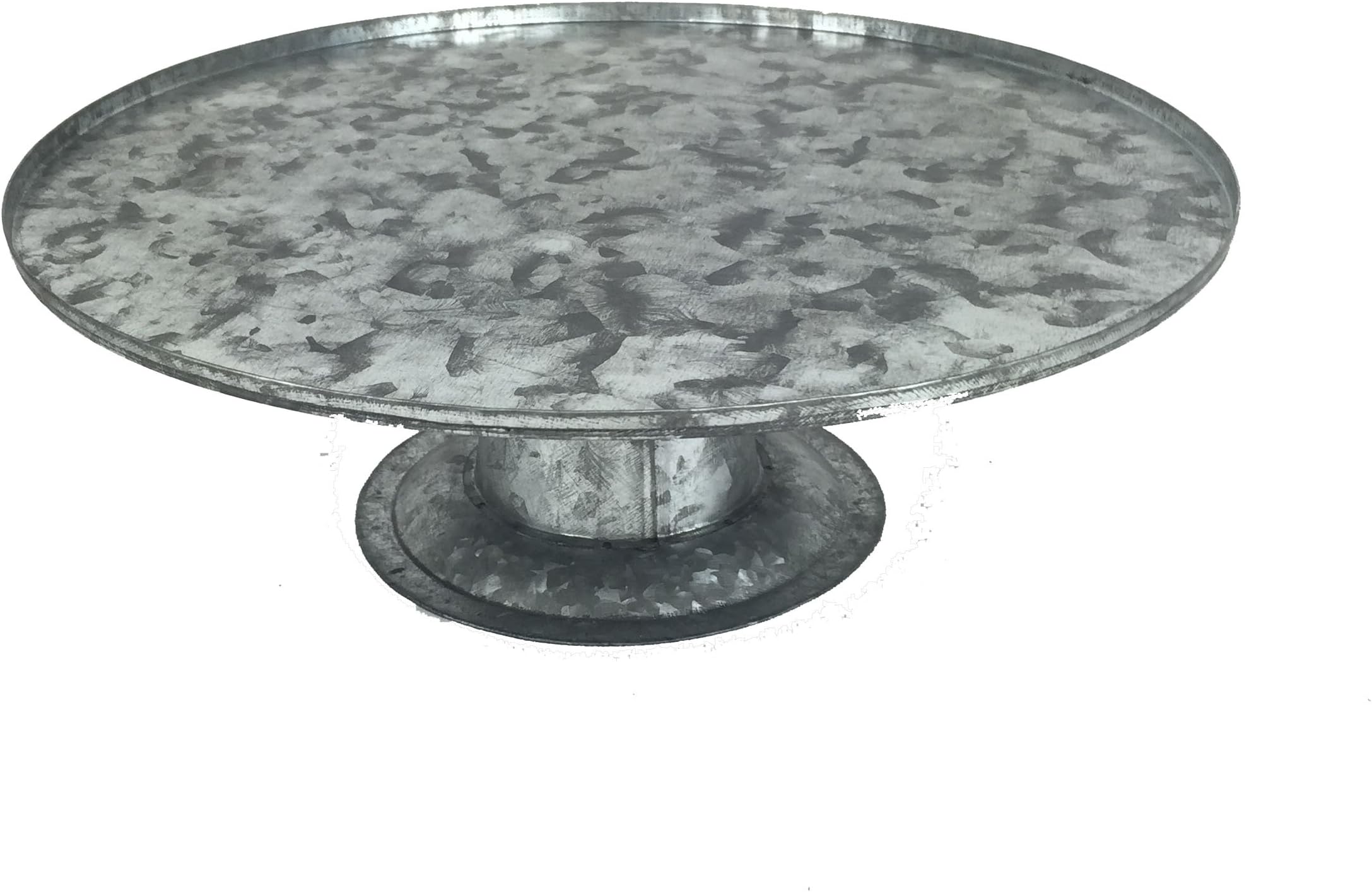 Inc 16" Large Galvanized Tin Cake Holder