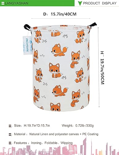 Miniatura 2 de LANGYASHAN Cesta de lona plegable para lavandería, cesta organizadora para almacenamiento de juguetes, cestas de regalo, ropa de dormitorio, ropa de