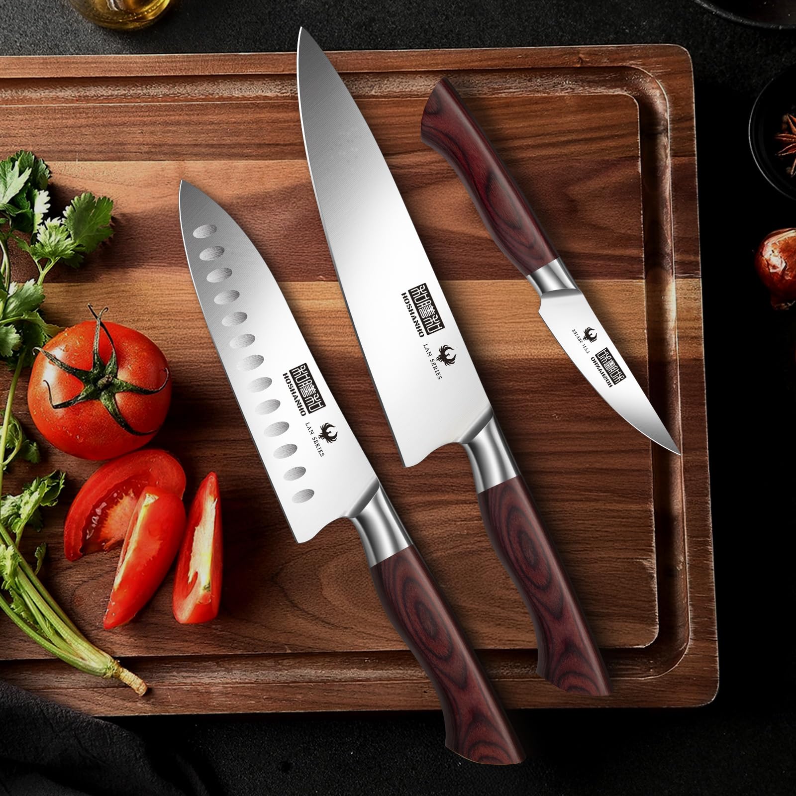 HOSHANHO 3-Piece Kitchen Knife Set - Ultra Sharp -7