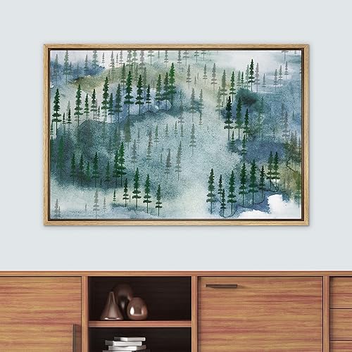Miniatura 2 de SIGNWIN Lienzo enmarcado para pared, decoración del cuarto del bebé, pinos, impresiones en lienzo para el hogar, decoración para sala de estar,