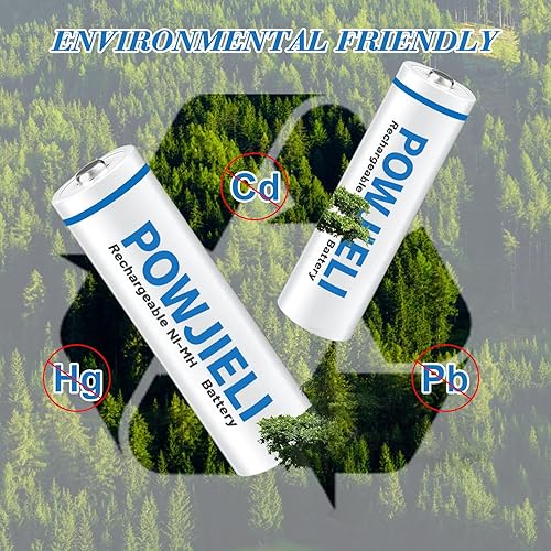 Miniatura 5 de Paquete de 12 baterías AA recargables Ni-MH de 1.2 V 1300 mAh doble AA, carga previa de baja autodescarga, dispositivos domésticos y luces solares