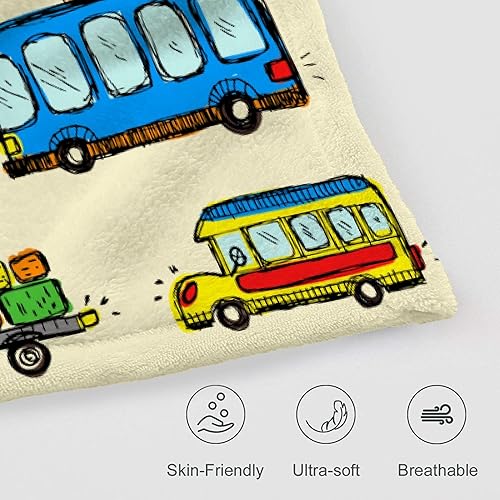 Miniatura 8 de Sumedha Manta de auto de dibujos animados, regalo de dibujos animados para niñas y niños, extra pequeña de 40 x 30 pulgadas para mascotas, franela