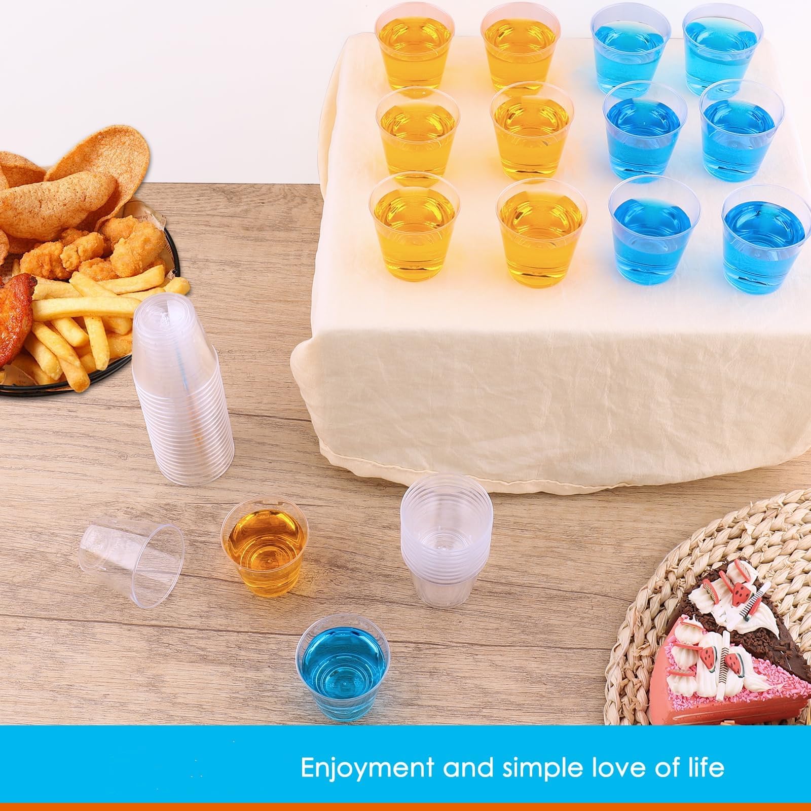 Bicchieri Plastica, 200 Pezzi Bicchieri da Liquore Trasparente 30ml Riutilizzabili per Dessert Caffè Bevande Finger Food Bicchierini da Shot per Feste Compleanni Matrimoni (Trasparente)
