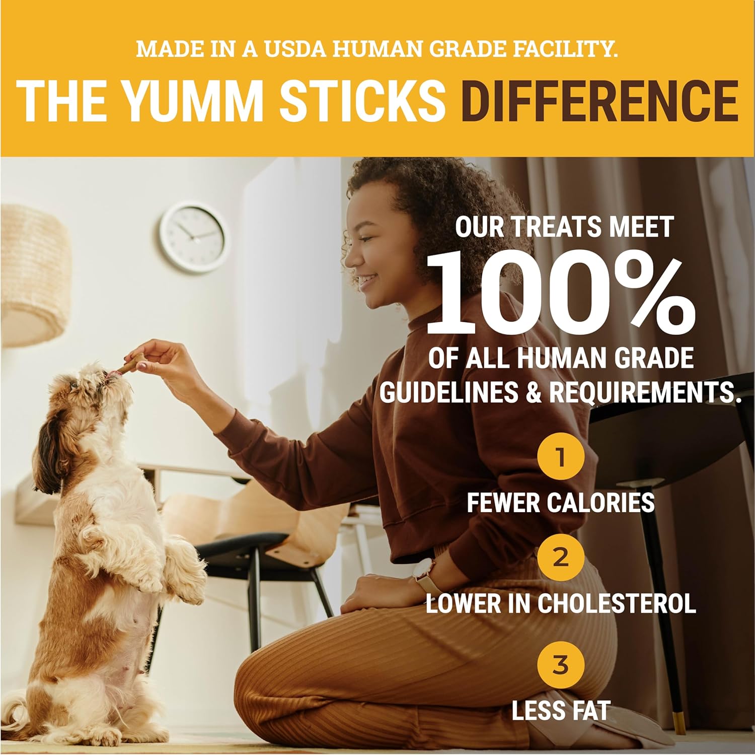 etta says! Yumm Sticks Natural Dog Treats - Chicken Dog Jerky Treats - Human-Grade Jerky for Dogs - Made in The USA - 24 Count