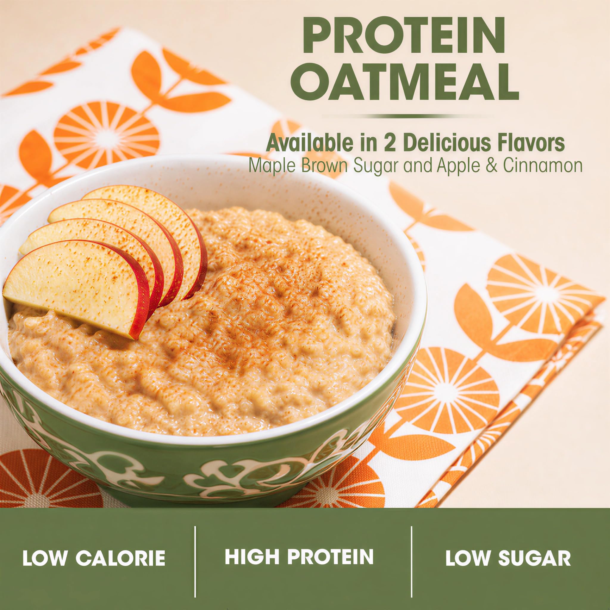 BariWise Low-Carb High Protein Haferflocken / Sofort-Diät heiße Haferflocken – Ahorn & brauner Zucker (7 Portionen/Box) – Low Carb, Low Calorie, Low Fat, Aspartamfrei