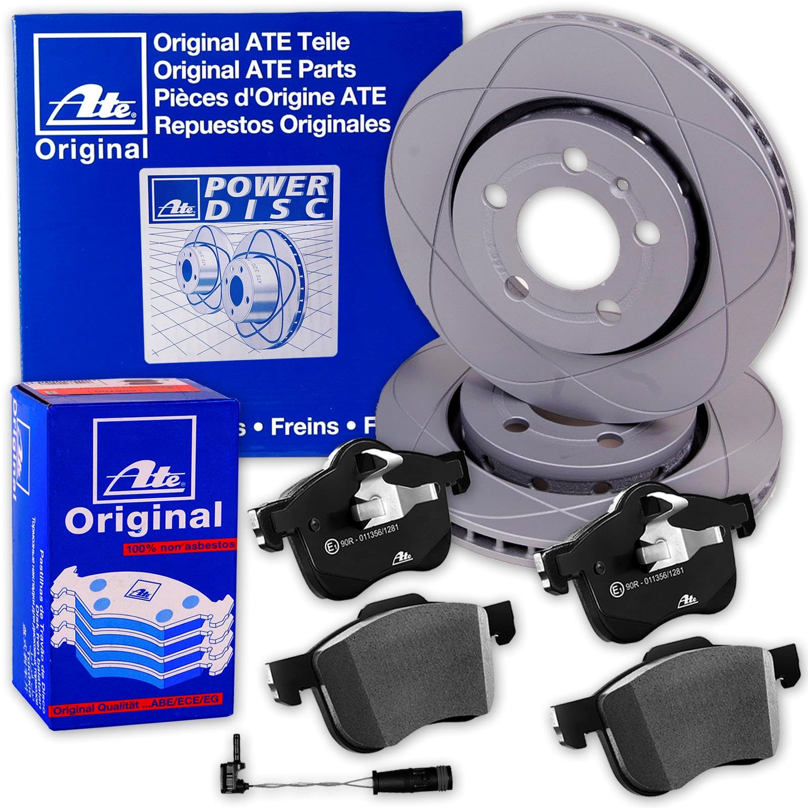 ATE Powerdisc Bremsscheiben 330mm + Beläge vorne | 24.0332-0144.1 + 13.0460-3852.2 + Wk Kompatibel mit GLK-Klasse (X204)