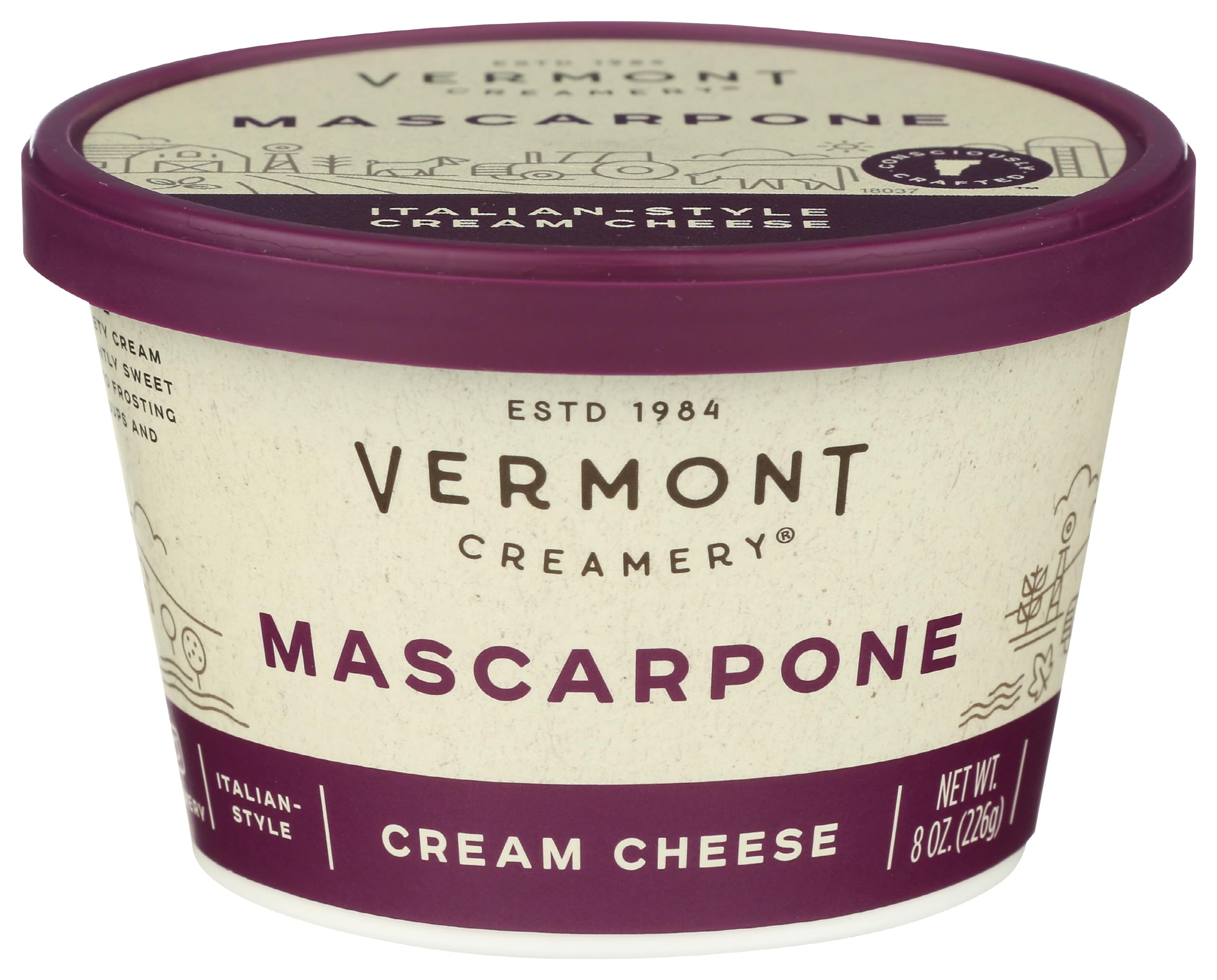 Vermont Creamery Mascarpone Italian Style Cream Cheese 8 oz
