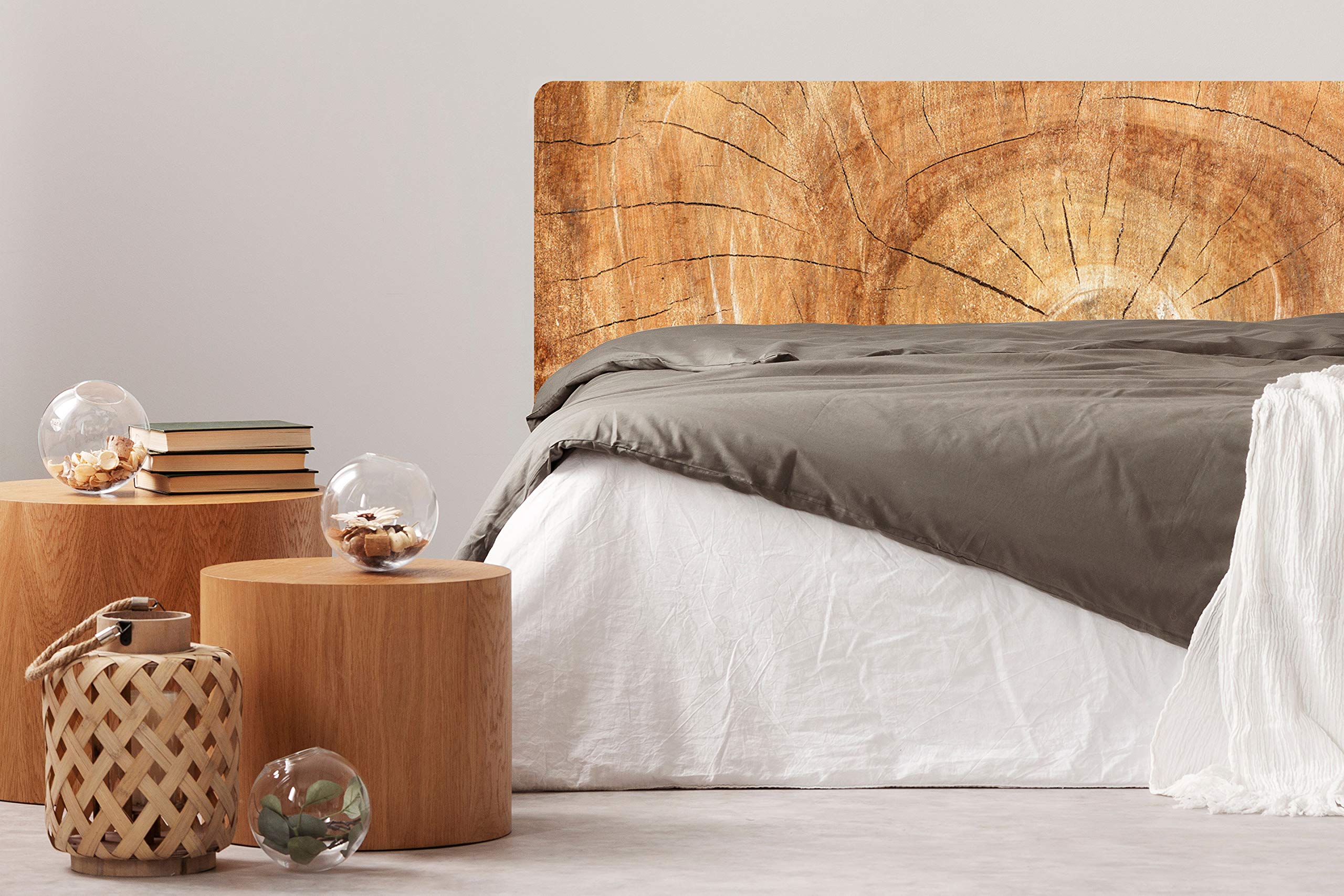 Oedim Cabecero Cama PVC Impresión Digital sin Relieve Tronco Madera 135 x 60 cm | Disponible en Varias Medidas | Cabecero Ligero, Elegante, Resistente y Económico