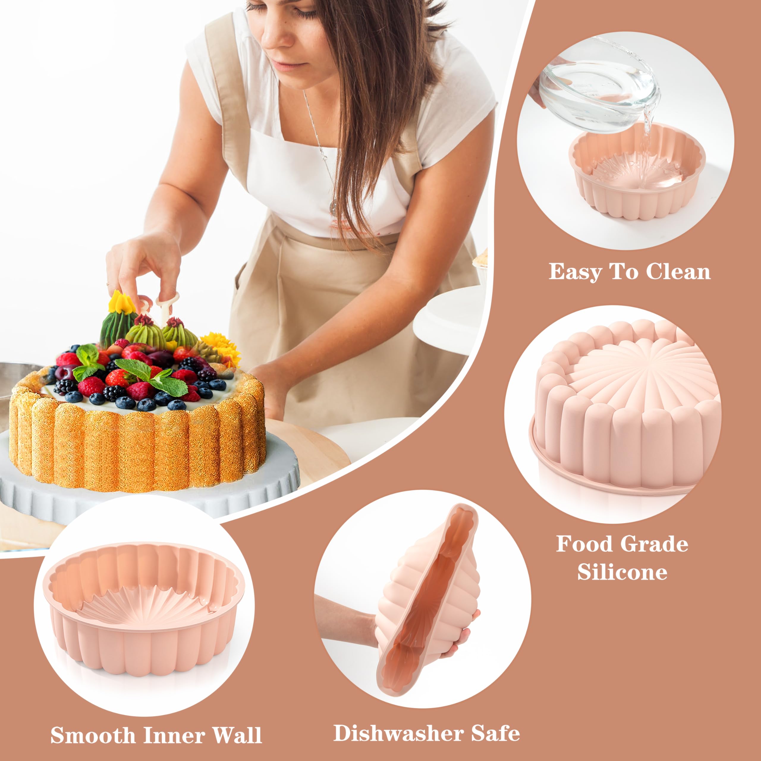 Runde Sonnenblumen-Kuchenform Aus Silikon – Wiederverwendbare Backform Für Ofen & Mikrowelle