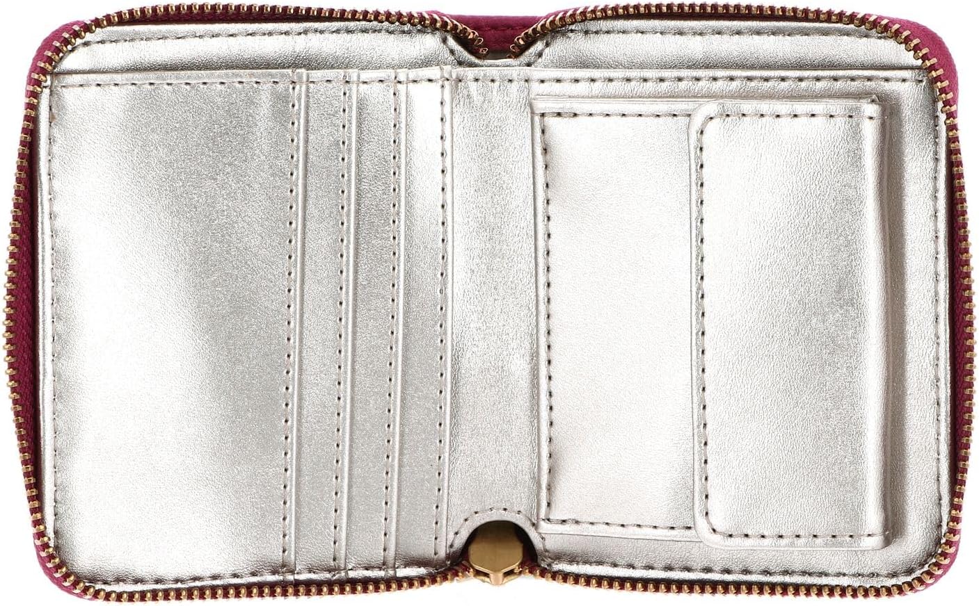 GUESS Laryn スモールジップアラウンド ウォレット, フクシャ, One Size