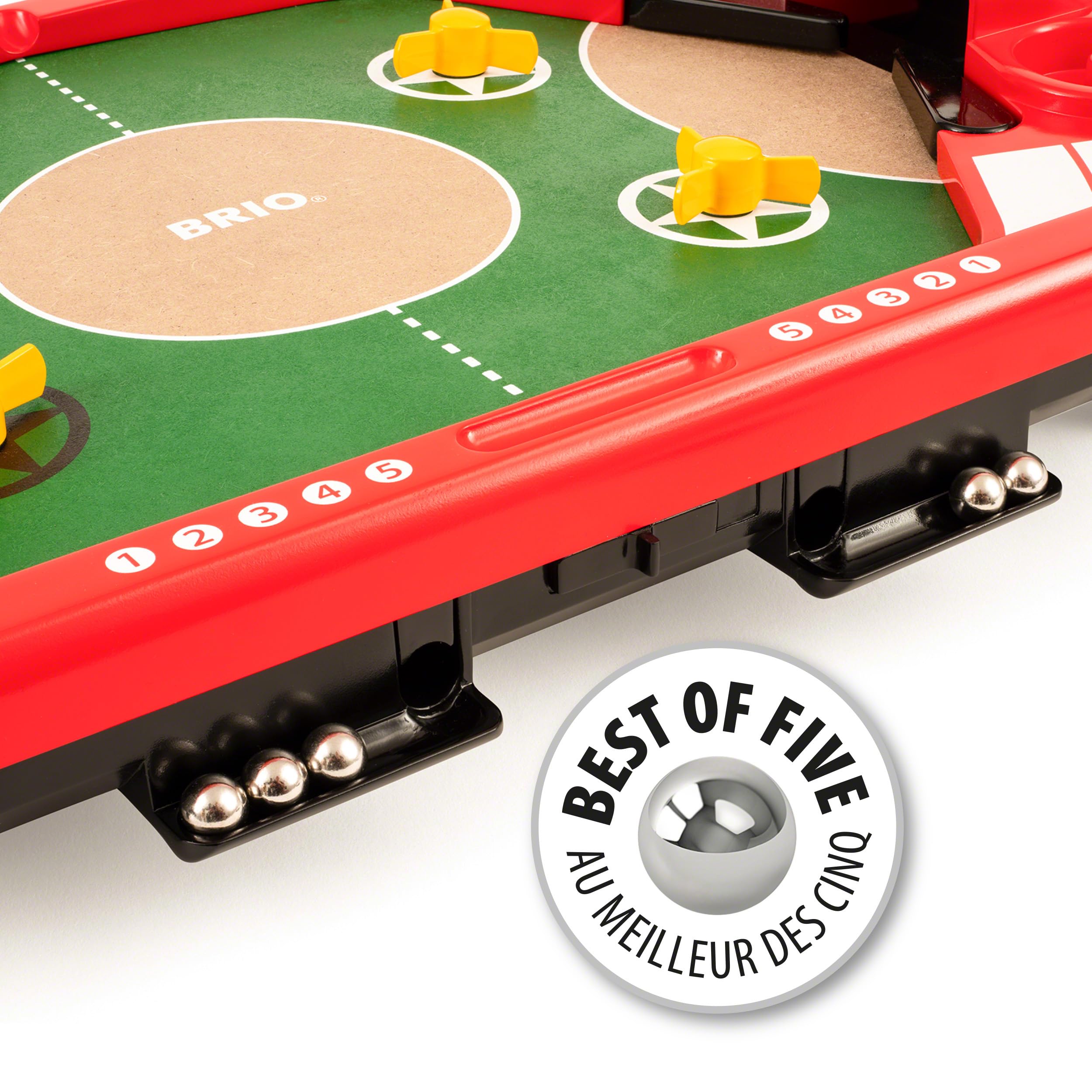 BRIO Spiele 34019 Tischfußball-Flipper - Pinball als Holzspielzeug für Kinder - Kinderspielzeug empfohlen ab 6 Jahren