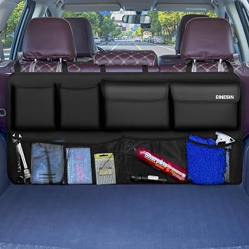 Einesin Car Trunk Organizer, Car Boot Organiser with 7 Pockets 110X54cm