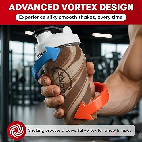 Miniatura 2 de Vortex - Botella mezcladora de proteínas de 24 onzas  23.7 fl oz, taza agitadora prémium sin BPA para batidos y batidos de proteínas, a prueba de