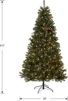 National Tree Company 6ft Pre-Lit North Valley Spruce Christmas Tree