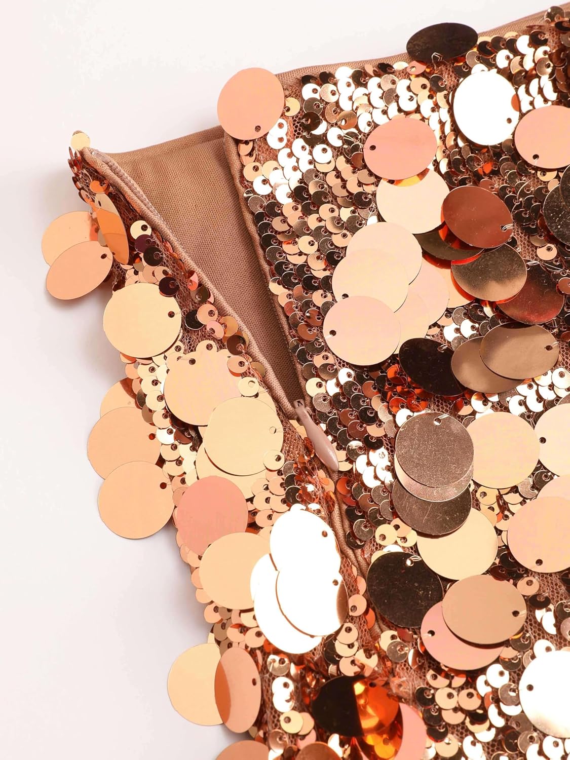 CIDER Sequin Mini Skirt Shimmer Detail - Women Night Out Party Club Sparkly Bodycon Mid Waist