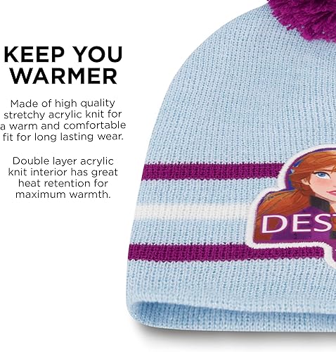 Miniatura 4 de Disney Frozen Girls - Conjunto de bufanda y guantes de invierno para niñas de 2 a 4 años, bufandas y guantes para niños de Frozen de Elsa y Anna, 4-7