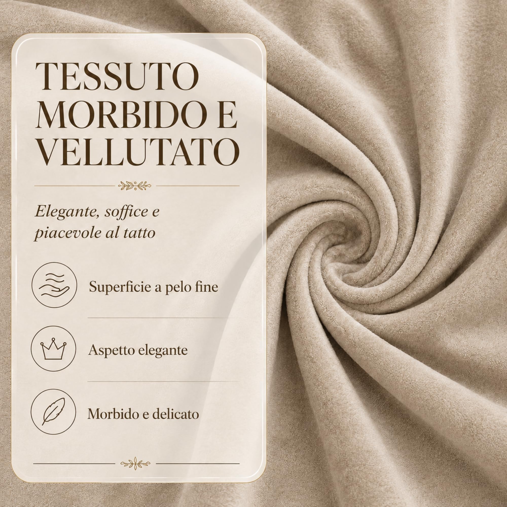 VKZ Tende Oscuranti Effetto Velluto con Occhielli, Set da 2 Pannelli 140 x 290 cm, Tende Termiche Isolanti per Interni Camera da Letto Soggiorno,Beige