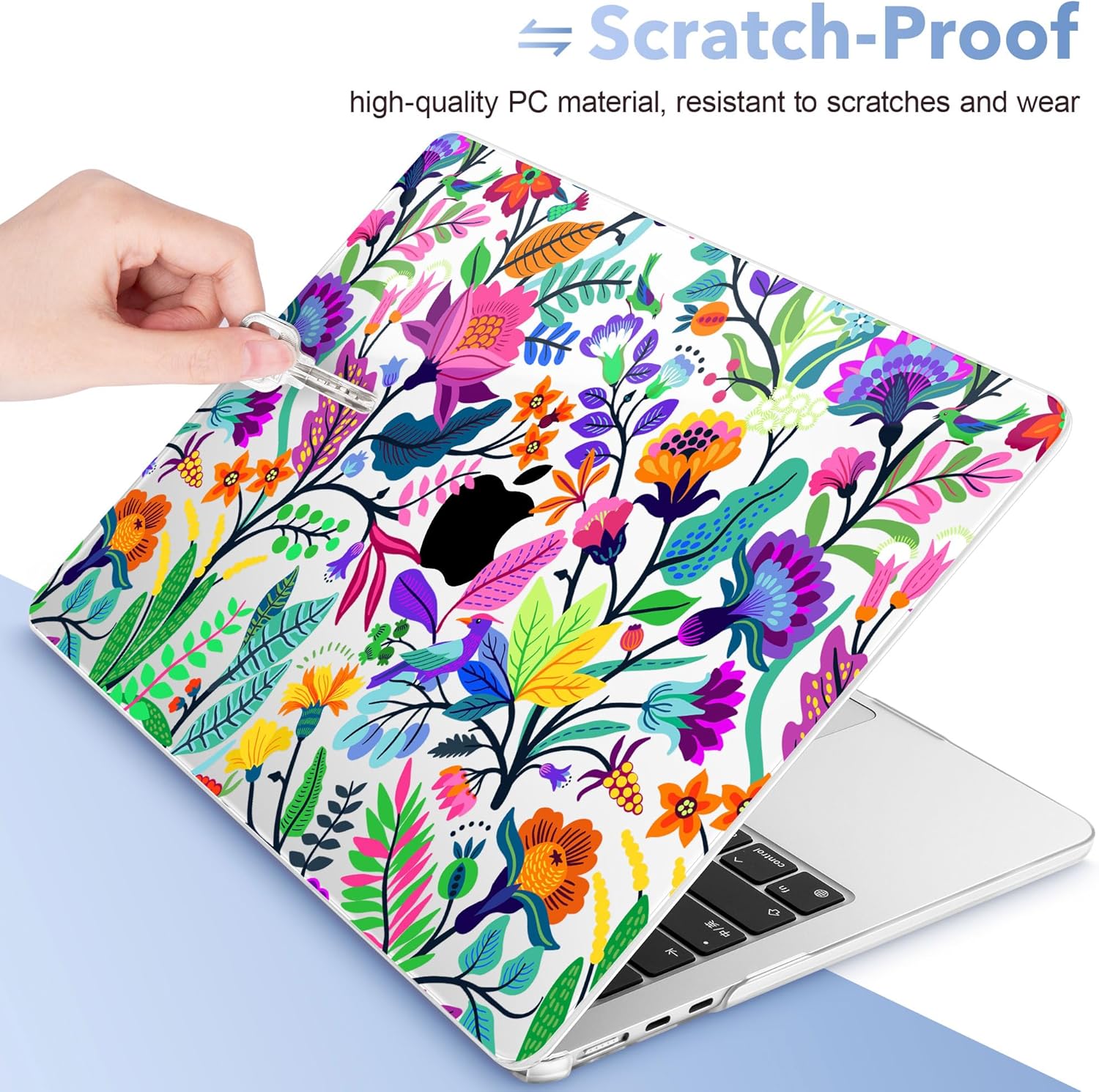 May Chen for MacBook Air 13.6 Inch Case 2025 2024 2023 2022 Release Models: A3240 M4 A3113 M3 A2681 M2, Plastic Hard Shell Case for MacBook Air 13.6" with Retina Display, Bright Colorful Flowers - Image 3