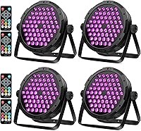 Vista 10 de Luces de escenario RGB de 60 LED, 90 W, regulables, multimodos activados por sonido, control remoto y DMX, fácil configuración, luces elevadas