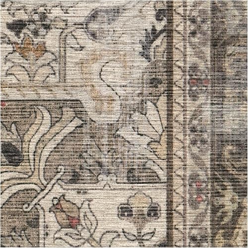 Miniatura 4 de RUGGABLE Kamran - Alfombra redonda perfecta para sala de estar, dormitorio, cocina, apta para mascotas y niños, resistente a las manchas y al agua,