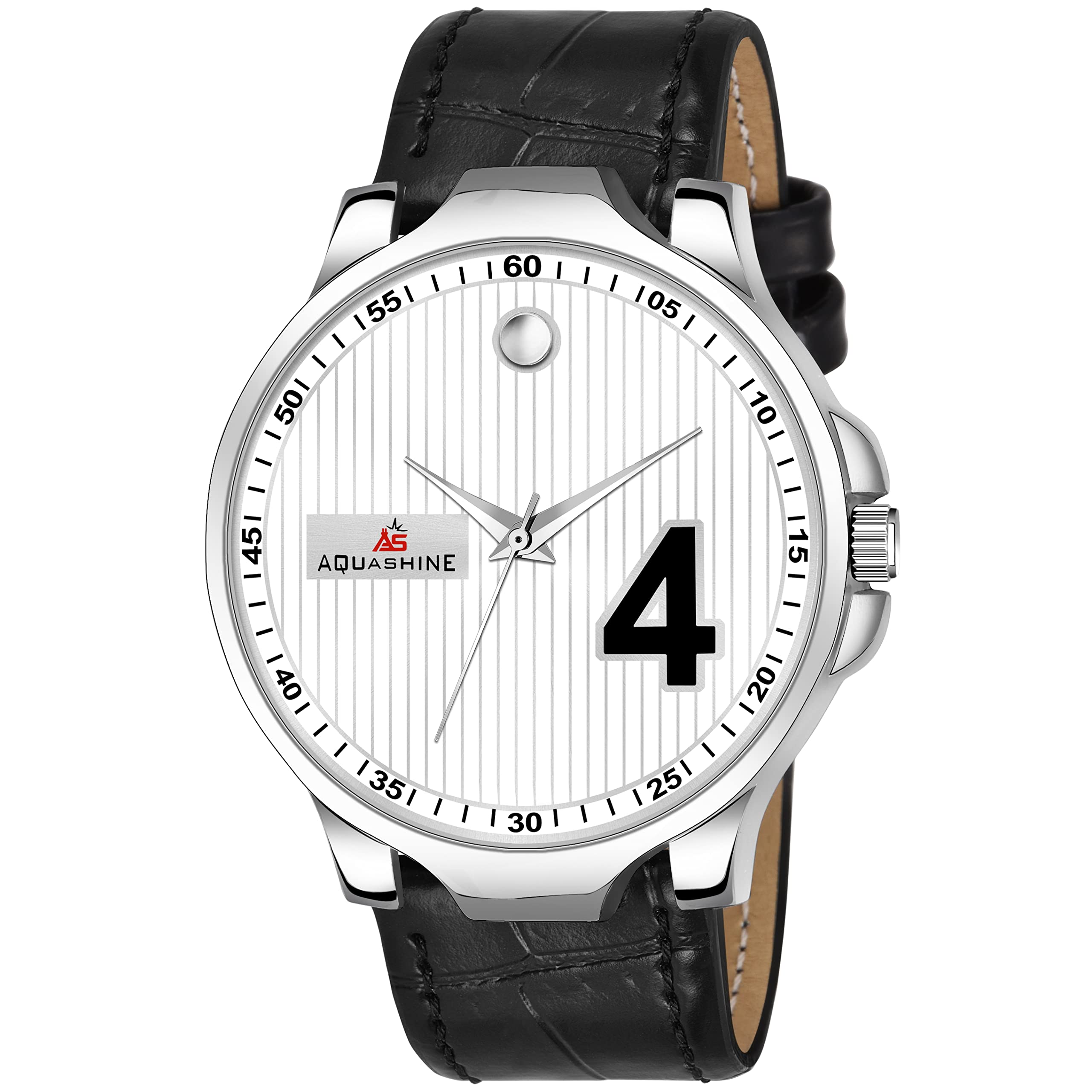 AQUASHINE AS-125 Black Leather Analog Mens Watch (B09Y9DQ94Y) Amazon Price History, Amazon Price Tracker